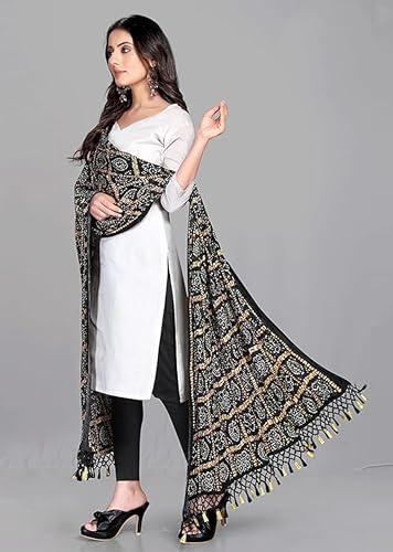 Image of TRENDMALLS Women's Bandhej Chinon Silk Dupatta