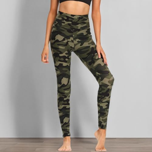 GAYHAY High Waisted Leggings for Women - Soft Opaque Slim Tummy Control Printed Pants for Running Cycling Yoga