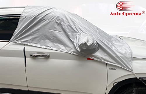 Image of Auto Oprema Trend Water and Heat Resistant Semi Mirror Car Body Cover (Solid Silver Matty with Mirror) Compatible with I-VTEC