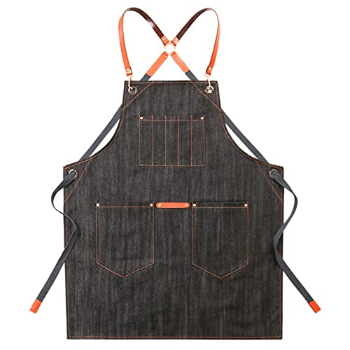BATTTX Work Apron for Men with Pockets for Tools and Accessories, Waxed Canvas
