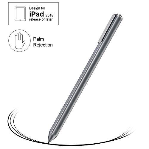 Qshell Rechargeable Stylus Pen with Palm Rejection,Fine Point Active Stylus Pen Smart Pencil