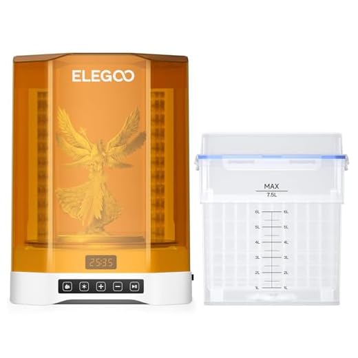 ⚡ ELEGOO Mercury Plus V3.0 Wash and Cure Station, 7.5 L Large Capacity, Compatible with Mars Saturn Photon Halot MSLA LCD DLP 3D Printers, Washing Size of 9.05"×5.31”×10.24“