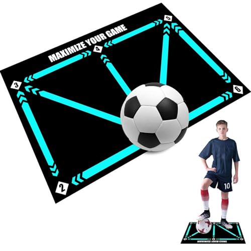 Fußball Trainingsmatte 90x60cm | Ballkontrolle & Fußarbeit | Rutschfest & Stoßdämpfend
