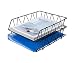 PAG Set of 2 Office Supplies Metal Stackable File Document Letter Tray Organizer for Desk, Black