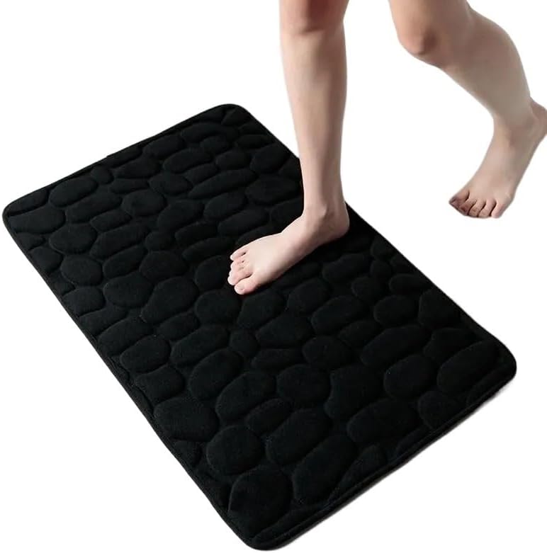 Miniatura 10 de Alfombra de Baño antideslizante con Relieve de Adoquines, Alfombra De Baño, Absorción De Agua, Antideslizante, Espuma Viscoelástica, Absorbente,