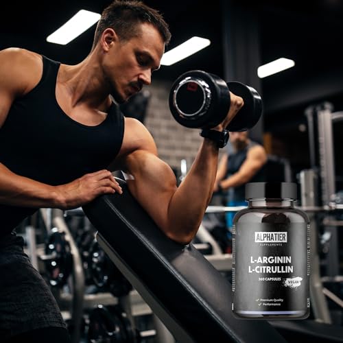 Capsule L-Arginina L-Citrullina Alto Dosaggio - 360 Pillole Vegane - 3000mg di Citrullina Malato + Arginina Base per Porzione - Alphatier - Qualità Premium Senza Magnesio Stearato + Additivi - 7