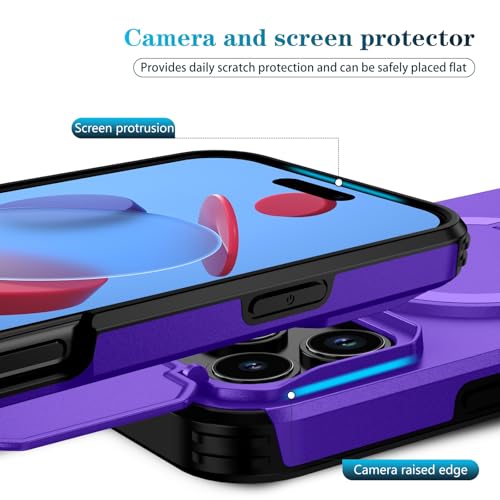 Coque iPhone 17 Pro Max violette pour le quotidien avec support de visionnage - 3