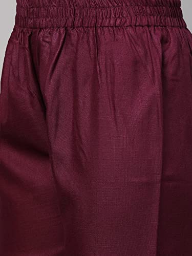 Image of GoSriKi Women's Cotton Blend Printed Straight Kurta with Pant & Dupatta
