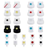 Spray Paint Nozzle Caps Set, 26 Universal Replacement Tips,