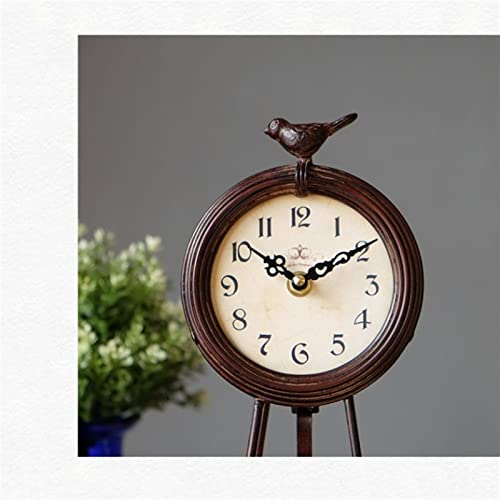 Reloj de mesa vintage de hierro para decorar salones vacíos 5