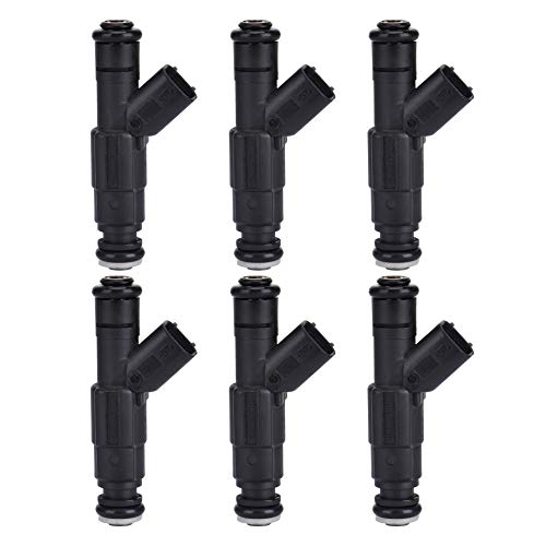 Fuel Injector 4 Holes Compatible with 1999-2001 Jeep Cherokee,1999-2004 Jeep Grand Cherokee/Wrangler,2000 2001 Dodge Ram 1500,2000-2003 Dodge Ram 2500 Van/Ram 3500 Van, Replace 0280155784 4854181
