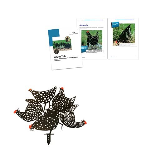 Unique Metal Chicken Statues - The Very Best You Can Get From Chicken Decor - 5 Pieces Per Set - Perfect Garden And Yard Art Ornaments - Great For Spring Holiday Season Outdoor Decoration #TOP6