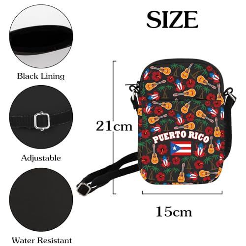 HOLLP Puerto Rico Travel Gift Puerto Rico Crossbody Bag Puerto Rico Flag Souvenir Merch2