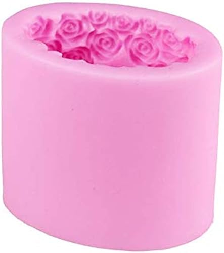 Miniatura 10 de Great Mold Moldes grandes para hacer velas cilíndricas de rosas para velas, moldes de velas 3D para arte, boda, velas