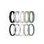 Pack L: Charcoal Black, Blush Grey, Pure White, Cement Beige, Sage Green