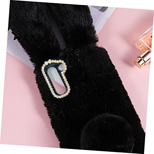Coque lapin compatible smartphone étui protecteur peluche douce TPU - 5