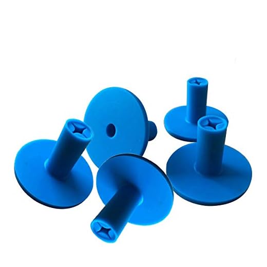 KOFULL Rubber Golf Tees Holder for Practice & Driving Range Mats,Pack of 5(blue)