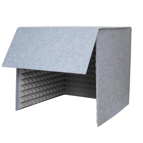 Cabina de aislamiento de sonido, escudo de grabación acústica portátil de mesa, cápsula de reducción de ruido para mejorar la claridad del sonido y las voces