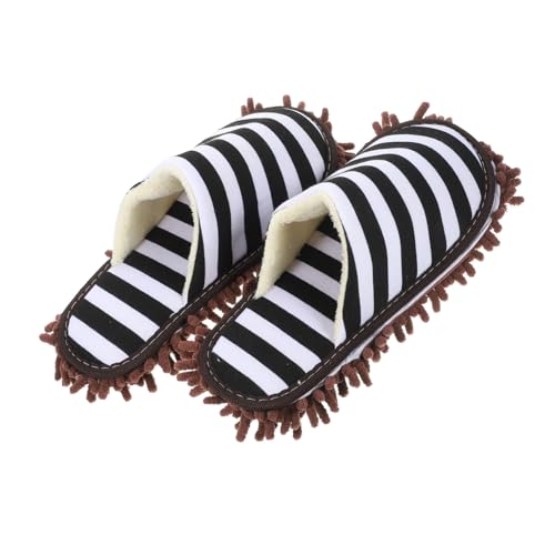 ELAYARD Zapatos de Limpieza para Suelo con de Chenilla Pantuflas de Barrido Cómodas y Lavables Mopas Multifuncionales para Adultos para Parquet y Uso Doméstico
