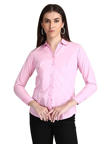 Image of CINDERS Women's Stylish Cotton Regular Fit Extra Comfortable Full Sleeve Casual Formal Shirt