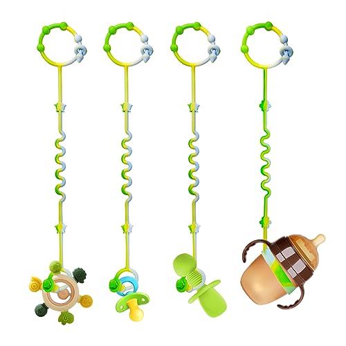 Image of RTMOK Silicone Pacifier Clip,Applies to Car Seat,High Chair,Stroller Accessories,Cribs,Rocking Chair