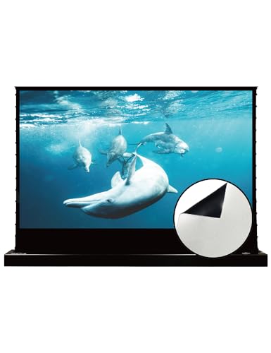 VIVIDSTORM-Projector Screen S 92 inch Portable Folding Stand Indoor Tension Floor Screen 4k HD White Cinema, 4K/3D/UHD Gaming/Home Cinema,Compatible with Normally Projector,VSDSTW92H