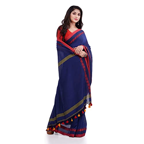 Image of dB DESH BIDESH Women`s cotton saree for woman handloom cotton georgette silk party, wear latest, loveria new, collection farewell soft mulmul linen cotton sarees for women with unstitched blouse