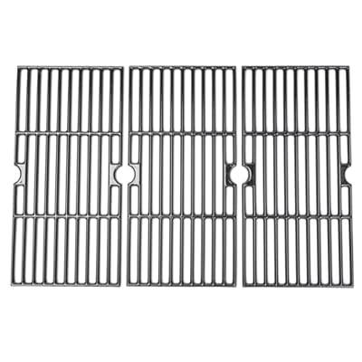 Hisencn Grill Grates Replacement for Charbroil Advantage 463343015, 463344015, 463344116, Kenmore, Advantage Gas2coal Parts 463340516, G467-0002-W1, 16 15/16" Porcelain Enameled Cooking Grids, 3 Packs