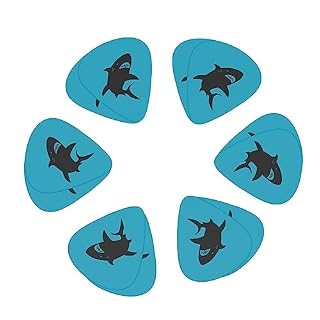 Black Fish Lot de 12 médiators tendance et durables dans une boîte pour ukulélé guitare électrique basse - Les Beatles, Paul McCartney, John Lennon, RIngo Starr, George Harrison Black Fish Lot de 12 médiators tendance et durables dans une boîte pour ukulélé guitare électrique basse – Image 2