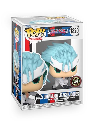 Epic Collectibles Pop Anime: Bleach - Grimmjow Jeagerjaques Glows-in-The-Dark (Chase Variant) Vinyl Figure Bundle with Compatible Funko Box Protector
