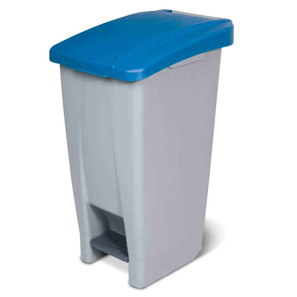 BRB Poubelle à Pédale Avec Roulettes, Capacité : 80 L, H X L X P : 740 X 490 X 420 Mm, Corps Gris (gris/noir