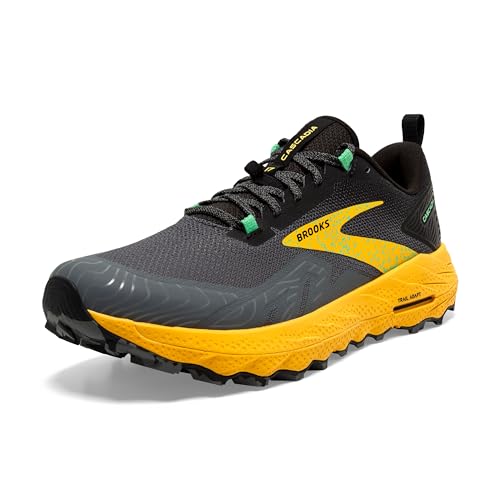 Brooks Men’s Cascadia 17 Trail Running Shoe - Lemon Chrome/Sedona Sage - 8 Medium by Brooks - Used condition - US$58.87