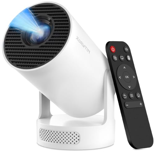 Mini Projector with WiFi 6 and Bluetooth 5.4, Portable Projector 4K Support, 180 ANSI, 5W Soundbase...