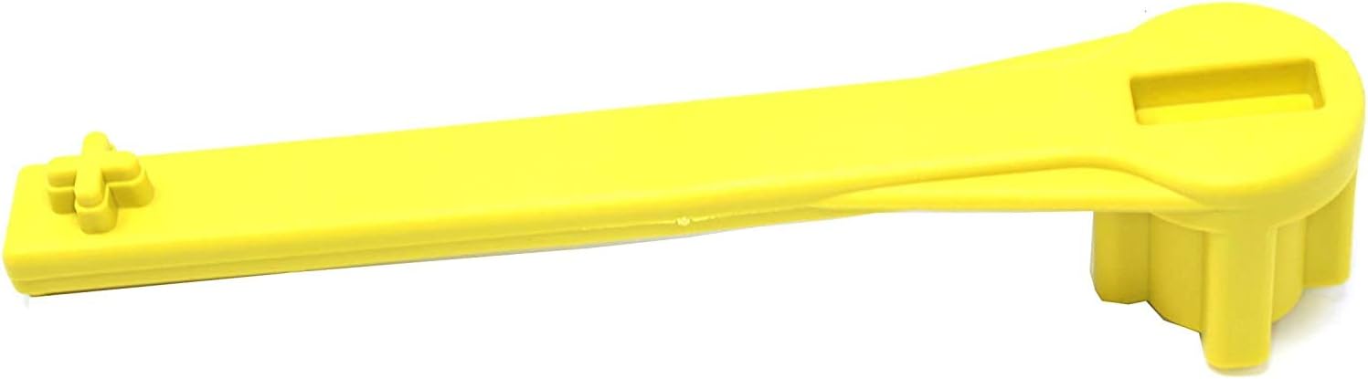 JSP Manufacturing Yellow Gas and Bung Wrench Non Sparking Solid Drum Bung Nut Wrench 55 Gallon Drum Bung Wrench Multi-Pack (4)