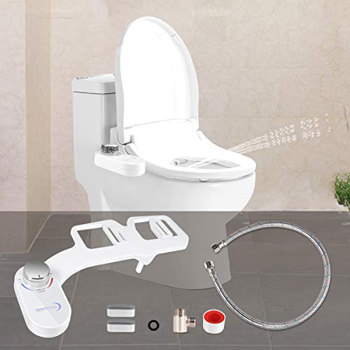 Zomma Bidet, Self-Cleaning Nozzle and Non-Electric Nozzle (Posterior/Feminine Wash) Fresh Water Sprayer Bidet for Toilet, Adjustable Water Pressure Bidet Seat Attachment with Brass Inlet - Thumbnail 7
