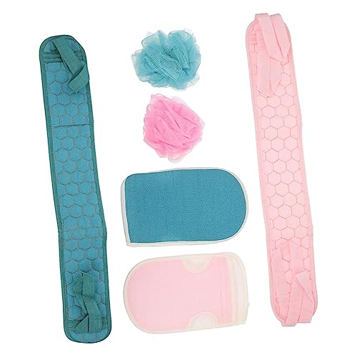 PartyKindom 1 Set Exfoliating Bath Set with Gloves Back Scrubbers Bath Balls Shower Accessories for Daily Use Safe for Skin