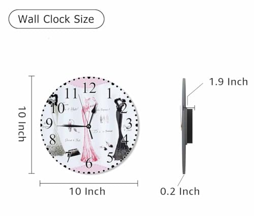 Reloj de pared analógico silencioso 10 pulgadas redondo miniatura 2