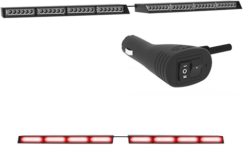 Miniatura 7 de SpeedTech Lights Raptor-X TIR - Barra de luz LED estroboscópica para parabrisas superior, luces de emergencia para vehículos y policía, con