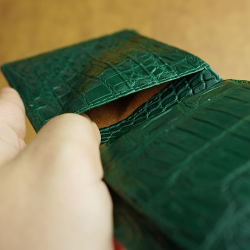 Image of HATA Men Leather Bifold Wallet RFID Blocking Front Pocket Exotic Billfold Handmade Gift For Birthday Wedding Anniversary Father's Day