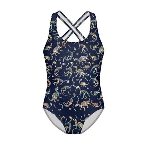Image of Girls One Piece Swimsuit Teens Cross Back Summer Beach Wear for 5-14Y