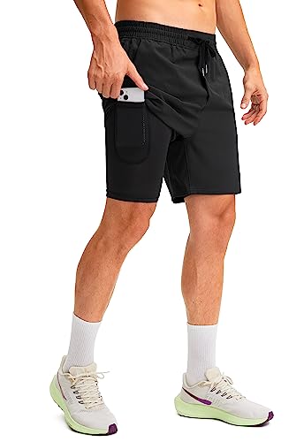 Soothfeel Men's 2 in 1 Running Shorts with Liner 7 Inch Training Gym Athletic Workout Shorts for Men with Zipper Pockets2