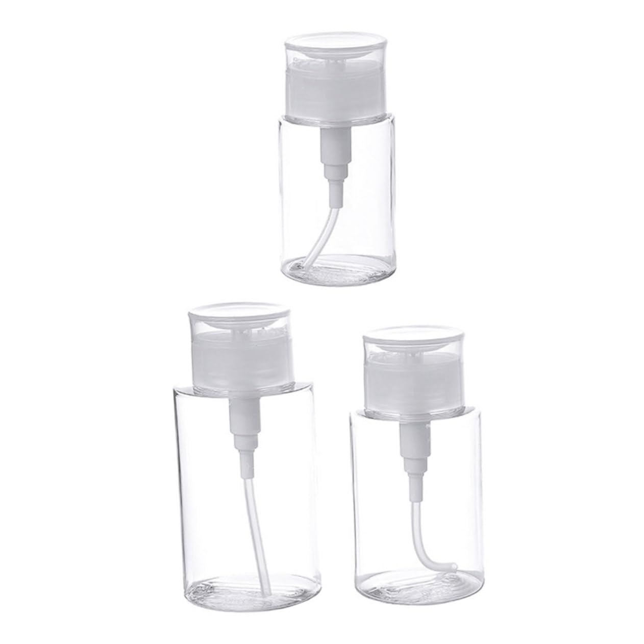 Flacon pompe voyage pour enlever les ongles et shampooing en lot de 3