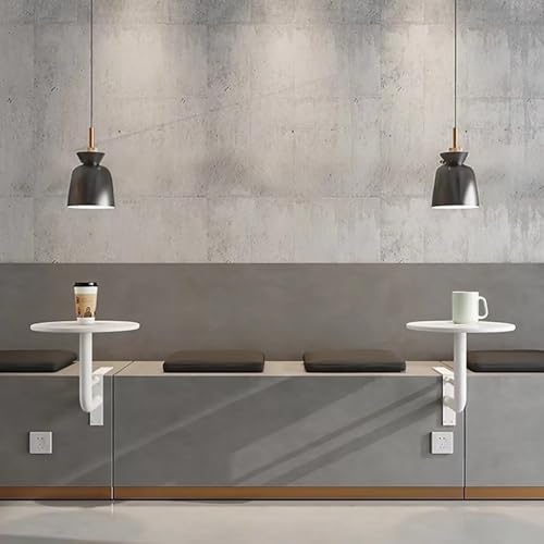 Table de bar ronde murale compacte pour cuisine bistrot et petits espaces