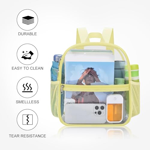 USPECLARE Clear Backpack Stadium Approved 12X11x6, Waterproof Clear Bag Stadium Backpack for Concert Work Sport Event4