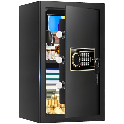 Fireproof Digital Safe with Keypad & Removable Shelves