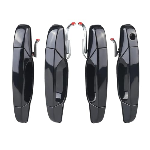 Poignée porte GMC extérieure noire : ensemble de 4 pièces à haute résistance mécanique