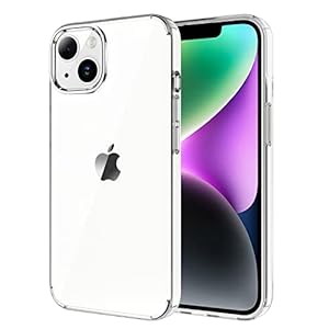 iCatchy For iPhone 14 Case 6.1-Inch, Shockproof Bumper Cover, Anti-Scratch Clear Back Compatible with iPhone 14 (Clear)