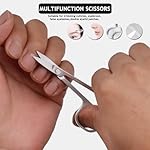 Travel Manicure Set Professional Nail Clipper Kit-5 Pieces Stainless Steel Manicure Kit, Women Men Grooming kit With Nail Care Tools Beauty Scissors Tweezers (Silver Black) - Image 5