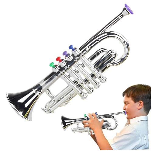 Trompette jouet avec 4 clés pour initier facilement les enfants à la musique