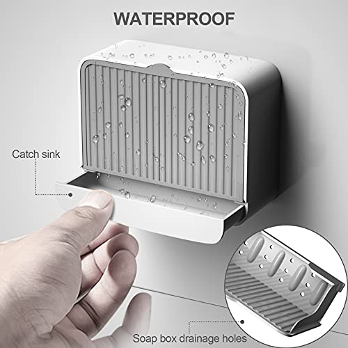 Doter Soap Holder For Shower Wall, Soap Dish For Shower/Kitchens/Bathroom, No Drilling, Removable, Sturdy And Not Fall Off, Bar Soap Holder For Easy Cleaning And Longer Soap Life #TOP2
